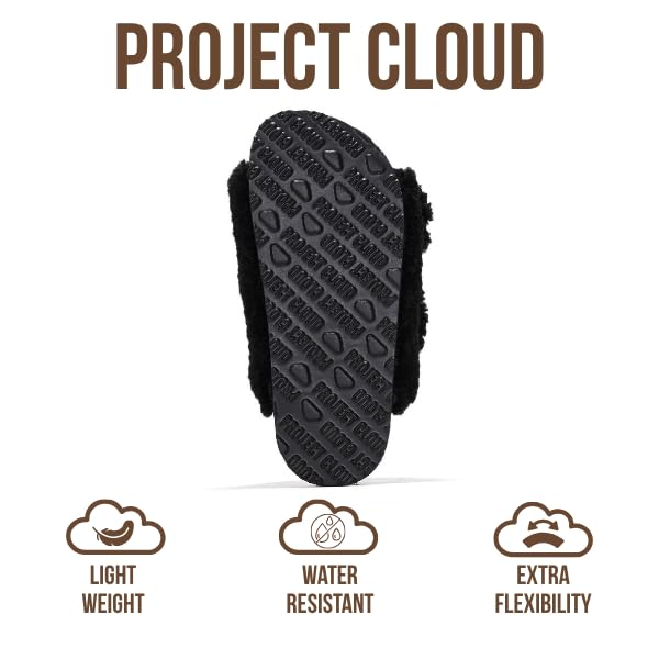 Project Cloud | "Little Santorini" Fur Kids Sandals with Adjustable Buckle | Water Resistant | ProjectPlush | Lightweight | Non-Slip