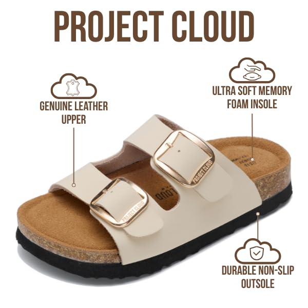 Project Cloud Kids Sandals with Adjustable Buckle | Memory Foam | Lightweight | Non-Slip - Little Santorini - Project Cloud - Sandals -Shop Project Cloud premium footwear Now!