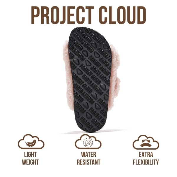 Project Cloud | "Little Santorini" Fur Kids Sandals with Adjustable Buckle | Water Resistant | ProjectPlush | Lightweight | Non-Slip