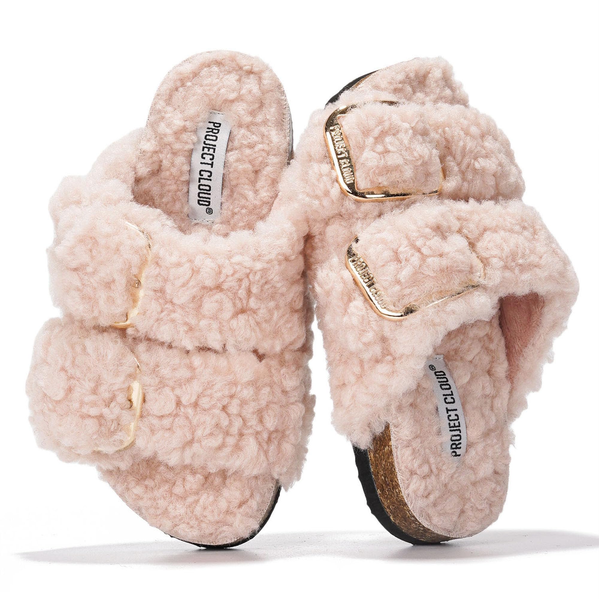 Project Cloud | "Little Santorini" Fur Kids Sandals with Adjustable Buckle | Water Resistant | ProjectPlush | Lightweight | Non-Slip