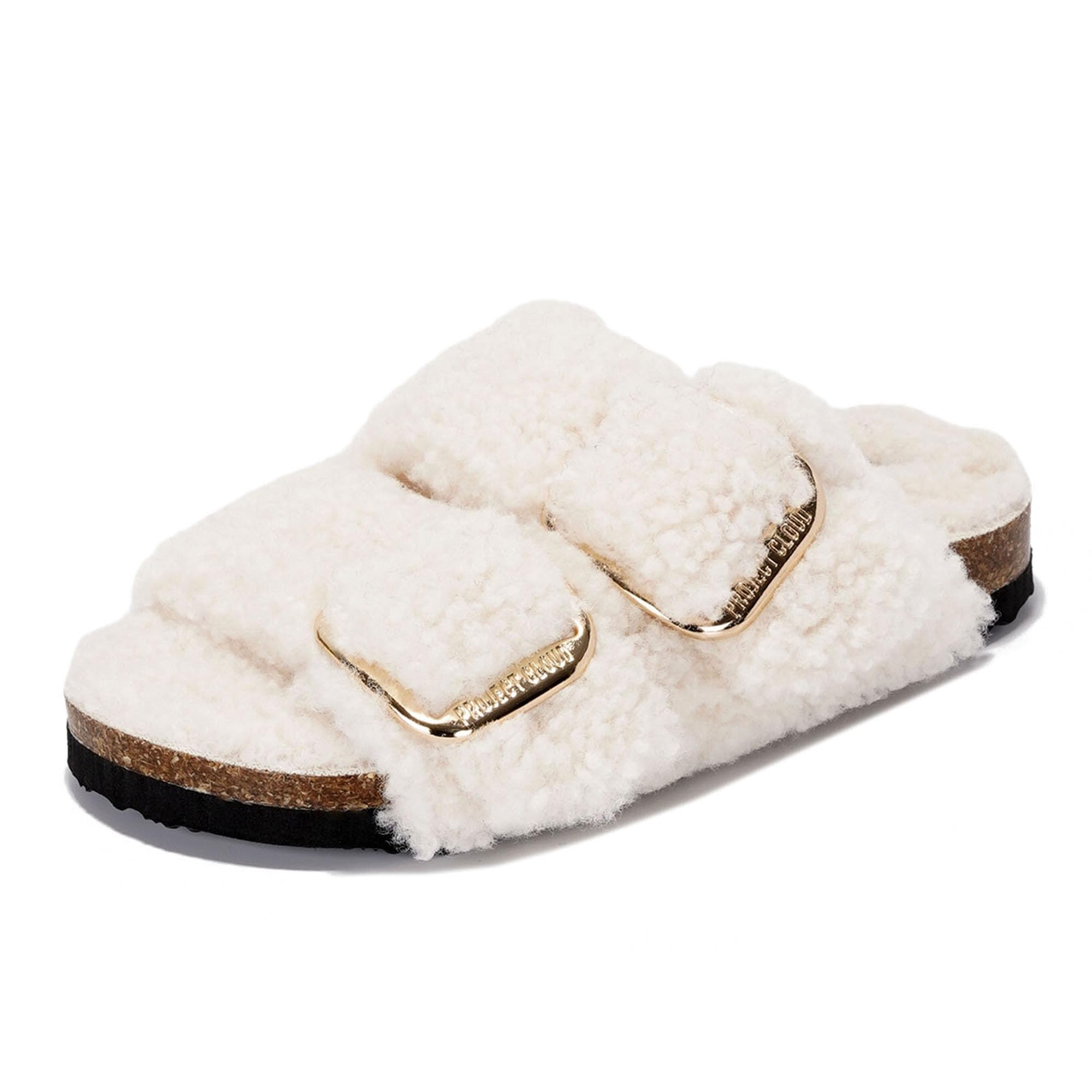 Project Cloud | "Little Santorini" Fur Kids Sandals with Adjustable Buckle | Water Resistant | ProjectPlush | Lightweight | Non-Slip