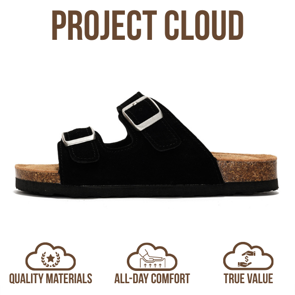 Project Cloud | "Little Venita" Slides for Kids| Genuine Leather | Water Resistant | ProjectPlush | Lightweight | Non-Slip