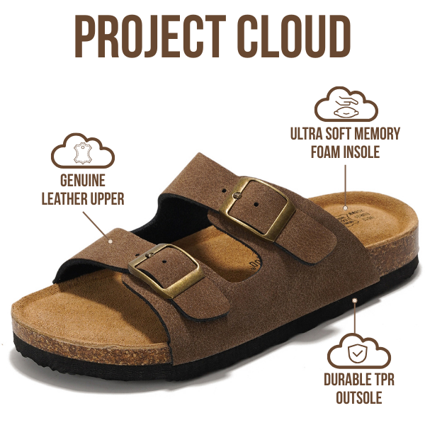 Project Cloud | "Little Venita" Slides for Kids| Genuine Leather | Water Resistant | ProjectPlush | Lightweight | Non-Slip