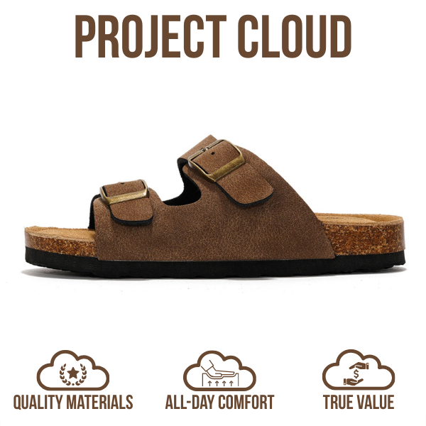 Project Cloud | "Little Venita" Slides for Kids| Genuine Leather | Water Resistant | ProjectPlush | Lightweight | Non-Slip