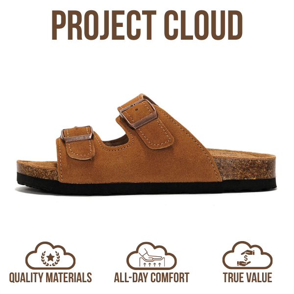 Project Cloud | "Little Venita" Slides for Kids| Genuine Leather | Water Resistant | ProjectPlush | Lightweight | Non-Slip