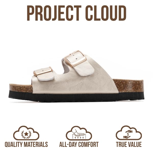 Project Cloud Kids | Genuine Leather Slides for Kids | Water Resistant | Lightweight | Non-Slip - Little Venita