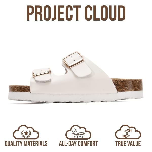 Project Cloud Kids | Genuine Leather Slides for Kids | Water Resistant | Lightweight | Non-Slip - Little Venita