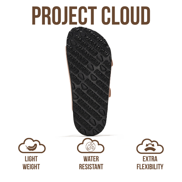 Project Cloud | "Little Venita" Slides for Kids| Genuine Leather | Water Resistant | ProjectPlush | Lightweight | Non-Slip