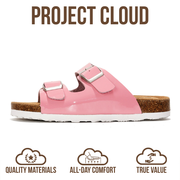 Project Cloud | "Little Venita" Slides for Kids| Genuine Leather | Water Resistant | ProjectPlush | Lightweight | Non-Slip
