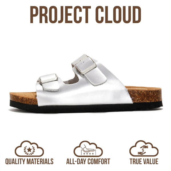 Project Cloud | "Little Venita" Slides for Kids| Genuine Leather | Water Resistant | ProjectPlush | Lightweight | Non-Slip