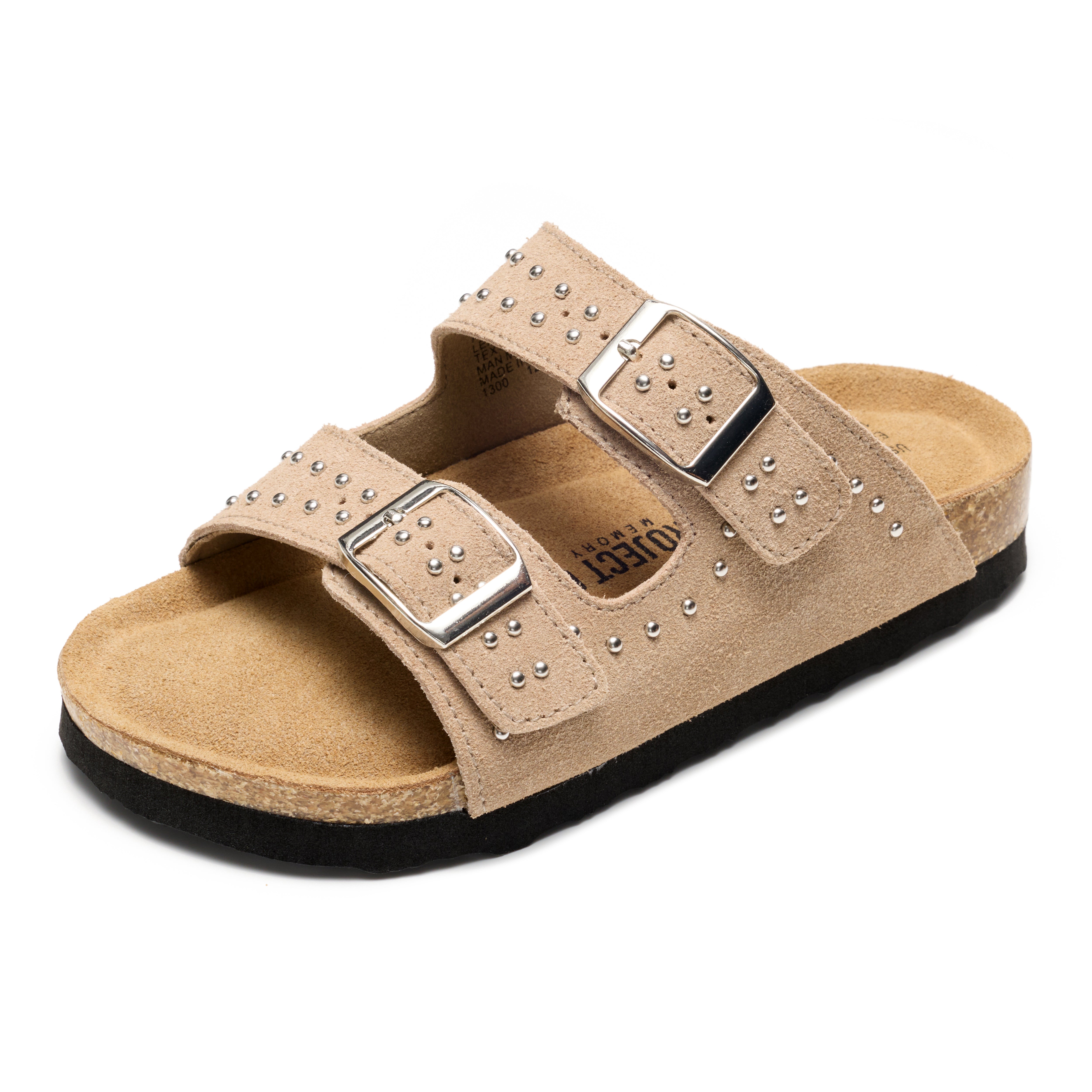 Project Cloud Kids | Genuine Leather Slides for Kids | Water Resistant | Lightweight | Non-Slip - Little Venita Studded - Project Cloud - Sandals -Shop Project Cloud premium footwear Now!