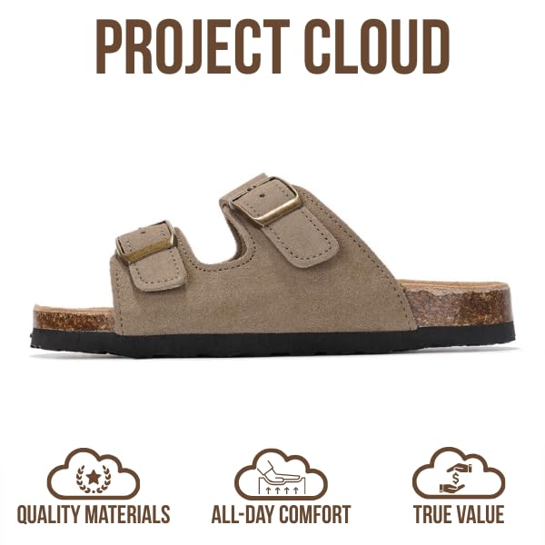 Project Cloud | "Little Venita" Slides for Kids| Genuine Leather | Water Resistant | ProjectPlush | Lightweight | Non-Slip