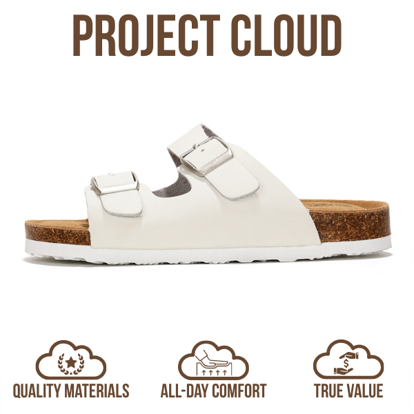 Project Cloud | "Little Venita" Slides for Kids| Genuine Leather | Water Resistant | ProjectPlush | Lightweight | Non-Slip