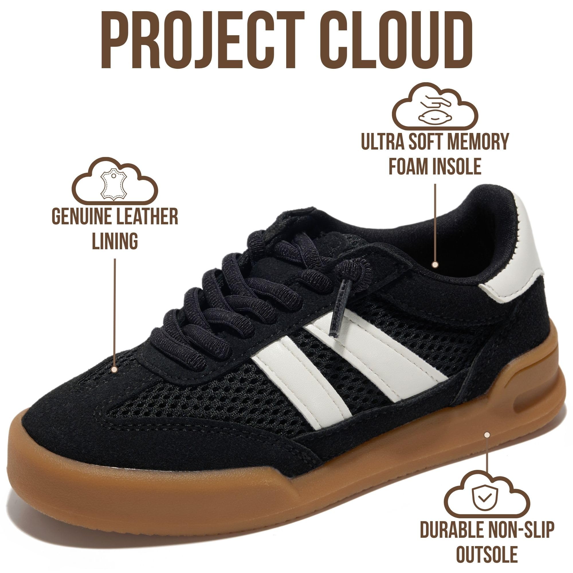 Project Cloud Kids | Sneakers for Boys & Girls | Memory Foam | Lightweight | Non-Slip - Little Verdy