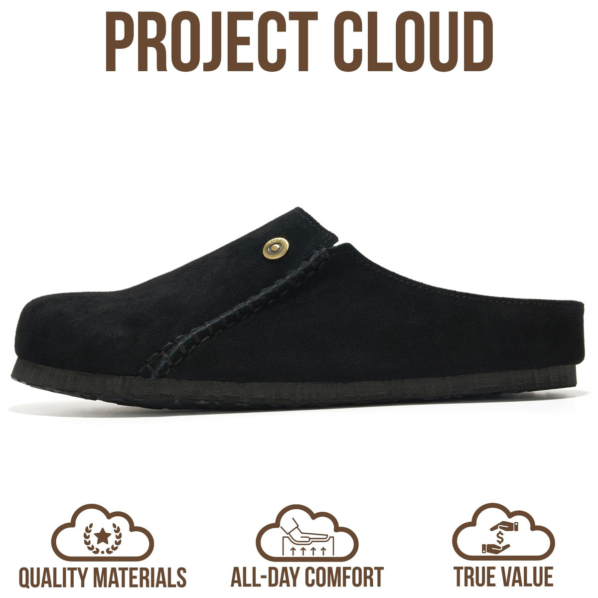 Project Cloud Women's | 100% Genuine Leather Clogs for Women | Memory Foam | Lightweight | Non-Slip - London