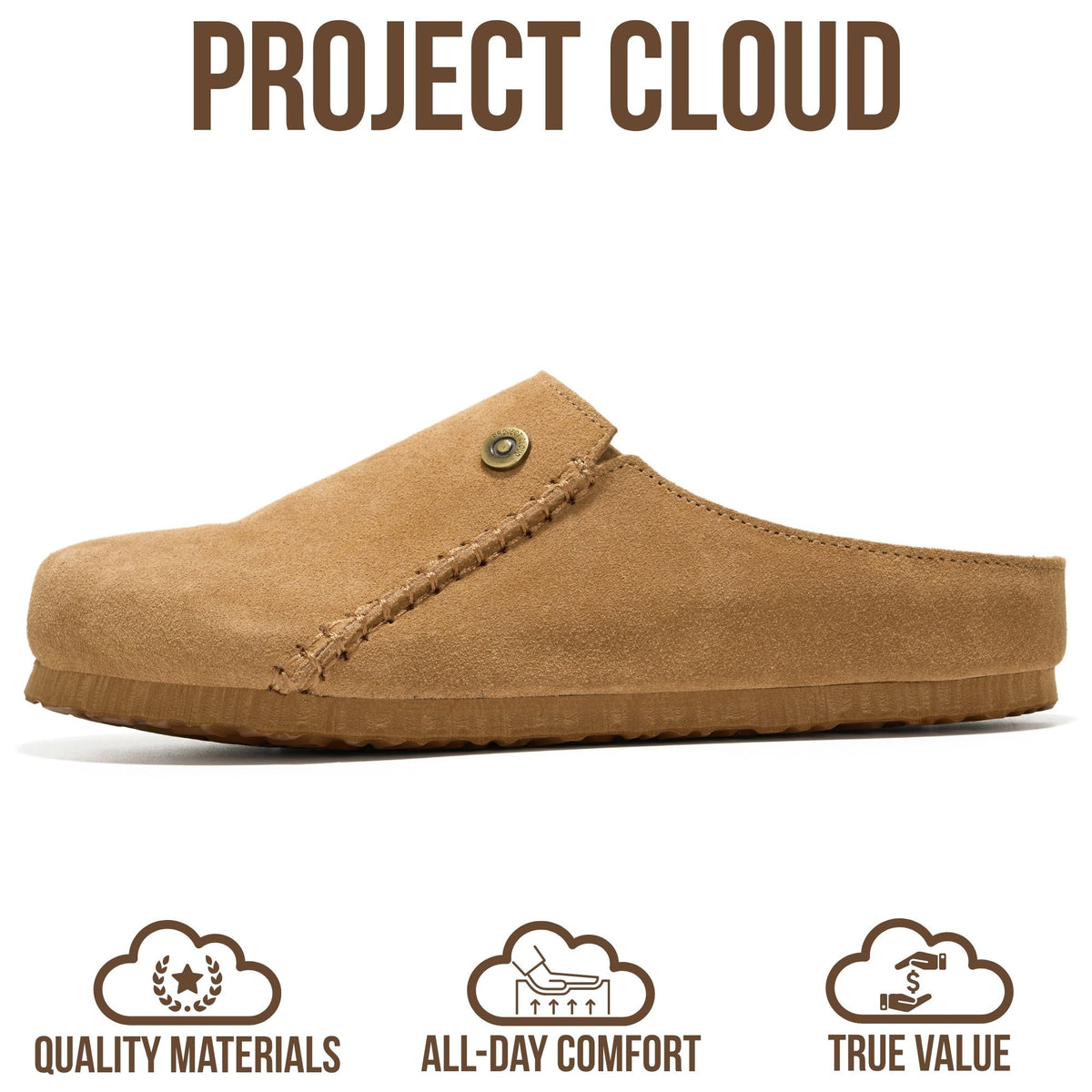 Project Cloud Women's | 100% Genuine Leather Clogs for Women | Memory Foam | Lightweight | Non-Slip - London