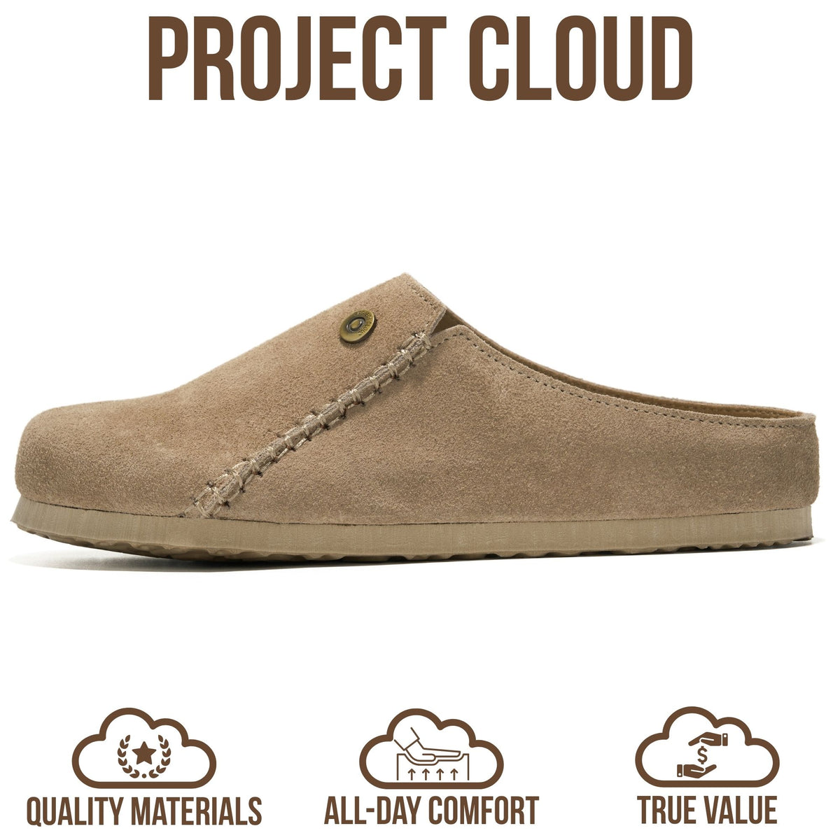 Project Cloud Women's | 100% Genuine Leather Clogs for Women | Memory Foam | Lightweight | Non-Slip - London
