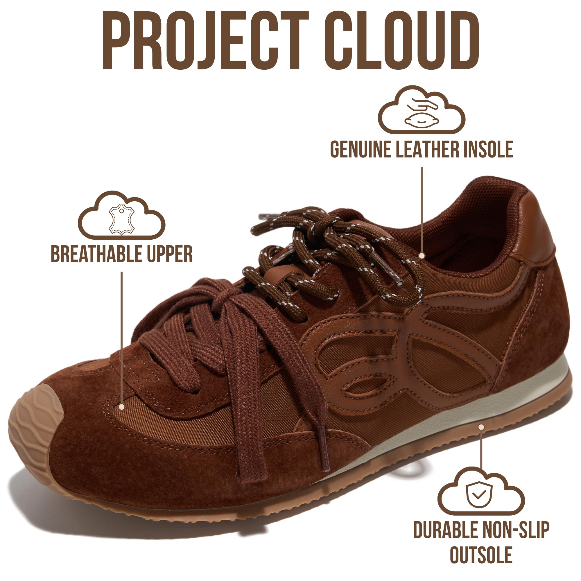 Project Cloud para mujer | Zapatillas de moda para mujer | Plantilla de espuma viscoelástica | Ligeras | Antideslizantes - Lowy