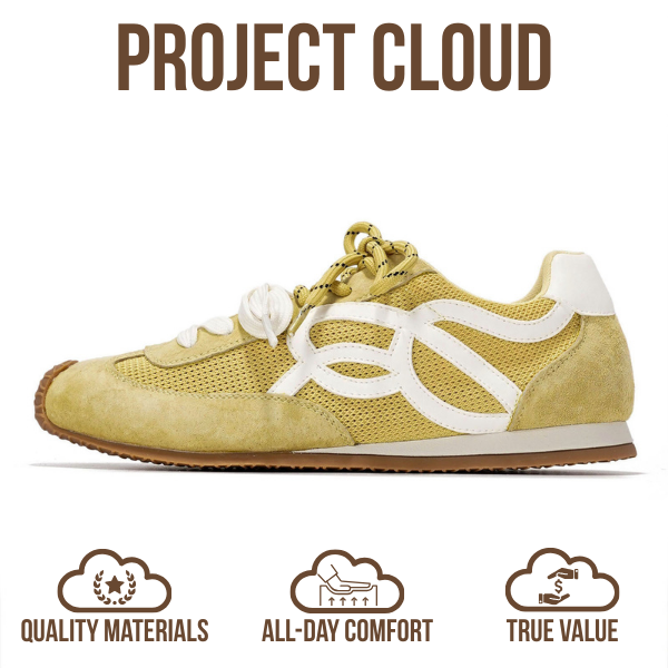 Project Cloud | "Lowy" Trendy Sneakers for Women | Memory Foam Insole | Lightweight | Non-Slip
