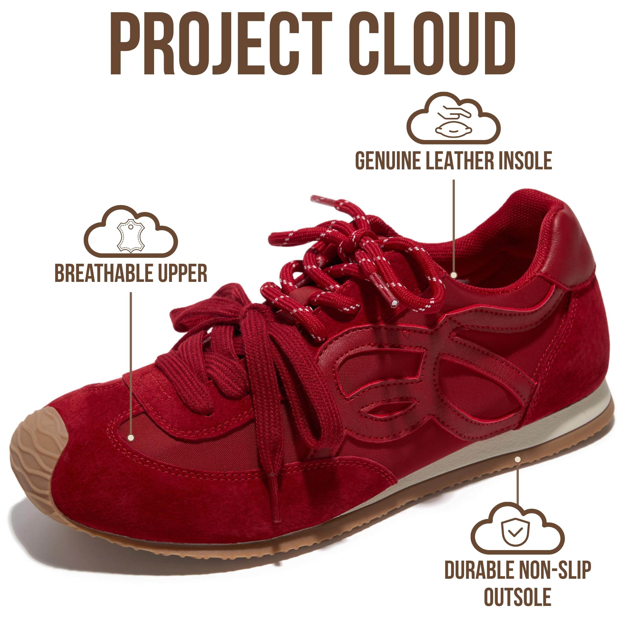 Project Cloud para mujer | Zapatillas de moda para mujer | Plantilla de espuma viscoelástica | Ligeras | Antideslizantes - Lowy