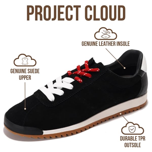Project Cloud | "Lynn" Fashion Sneakers for Women | Lace-up | Memory Foam | Lightweight | Non-Slip