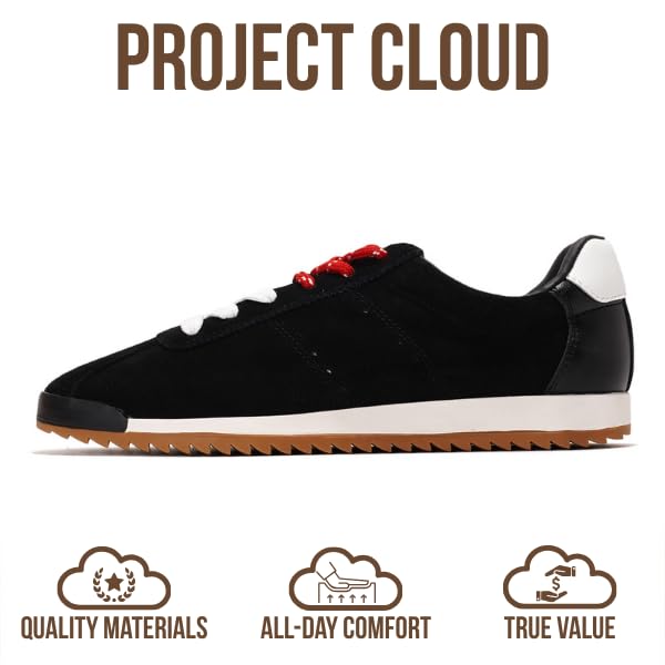 Project Cloud | "Lynn" Fashion Sneakers for Women | Lace-up | Memory Foam | Lightweight | Non-Slip