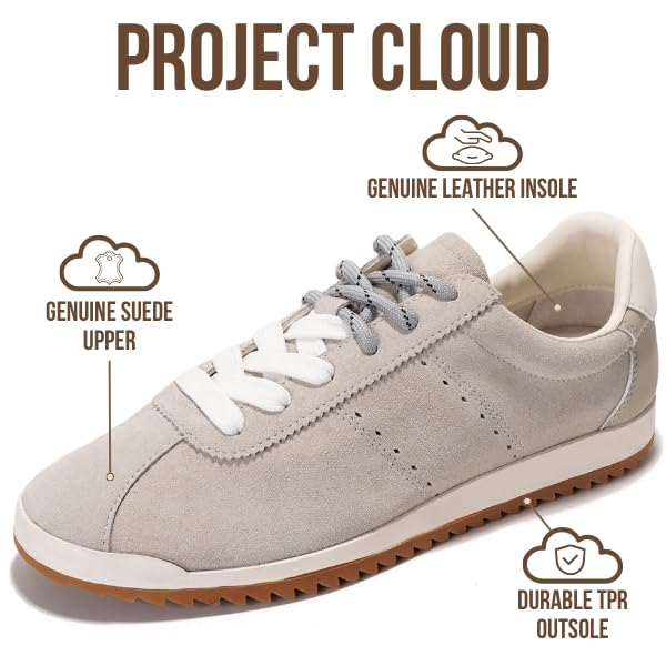 Project Cloud | "Lynn" Fashion Sneakers for Women | Lace-up | Memory Foam | Lightweight | Non-Slip