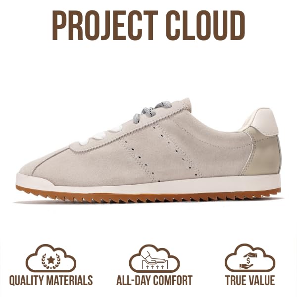 Project Cloud | "Lynn" Fashion Sneakers for Women | Lace-up | Memory Foam | Lightweight | Non-Slip