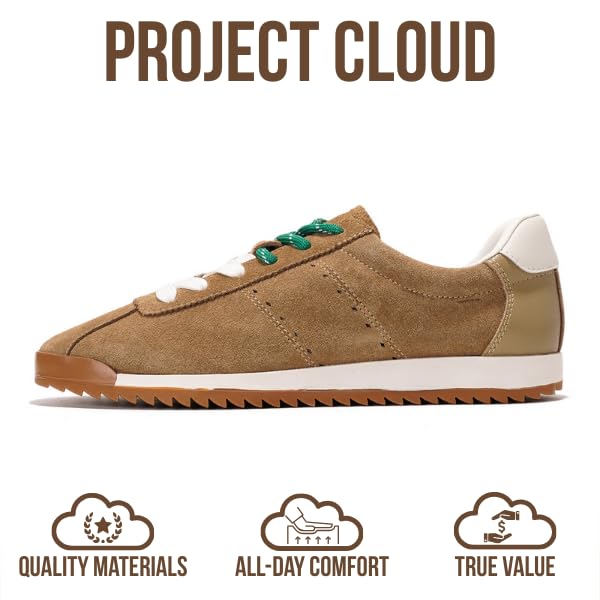 Project Cloud | "Lynn" Fashion Sneakers for Women | Lace-up | Memory Foam | Lightweight | Non-Slip