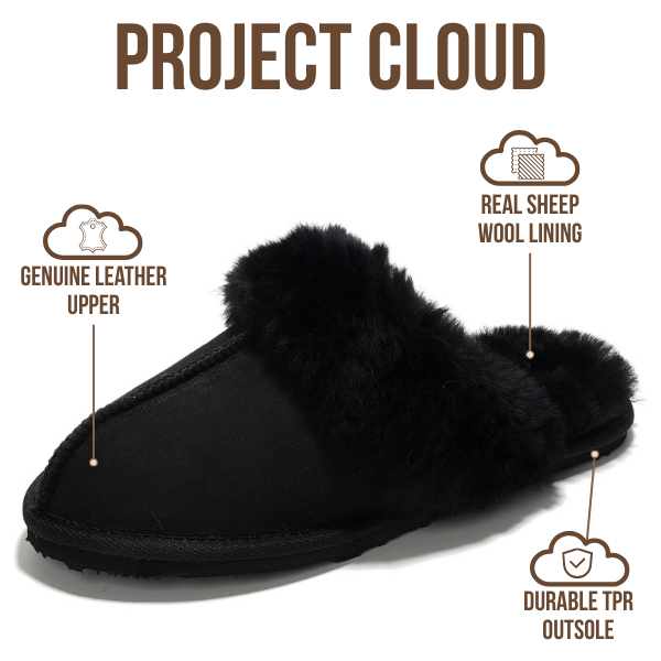 Project Cloud | "Lynsey" Scuff Slippers for Women | Memory Foam Insole | Lightweight | Non-Slip