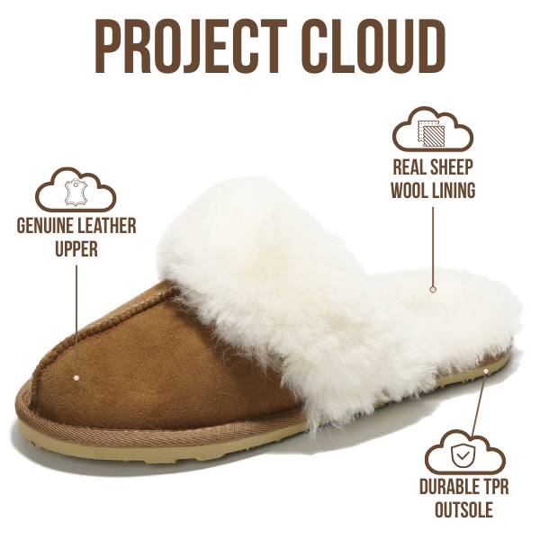 Project Cloud | "Lynsey" Scuff Slippers for Women | Memory Foam Insole | Lightweight | Non-Slip