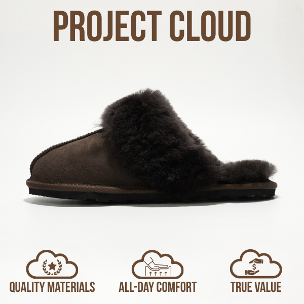 Project Cloud | "Lynsey" Scuff Slippers for Women | Memory Foam Insole | Lightweight | Non-Slip