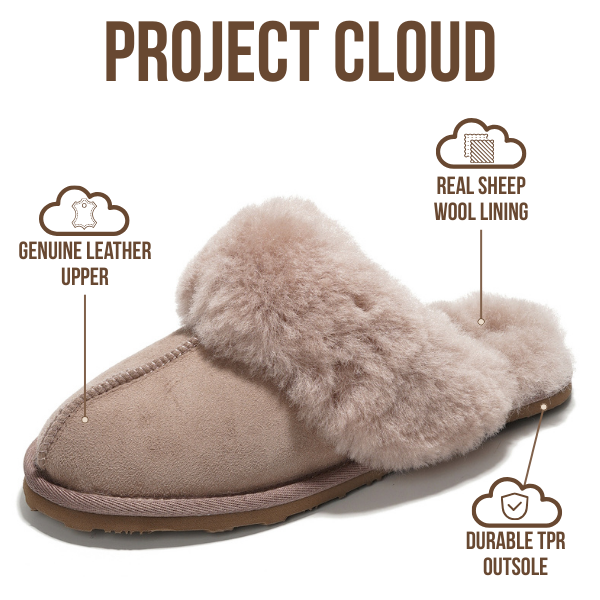 Project Cloud | "Lynsey" Scuff Slippers for Women | Memory Foam Insole | Lightweight | Non-Slip
