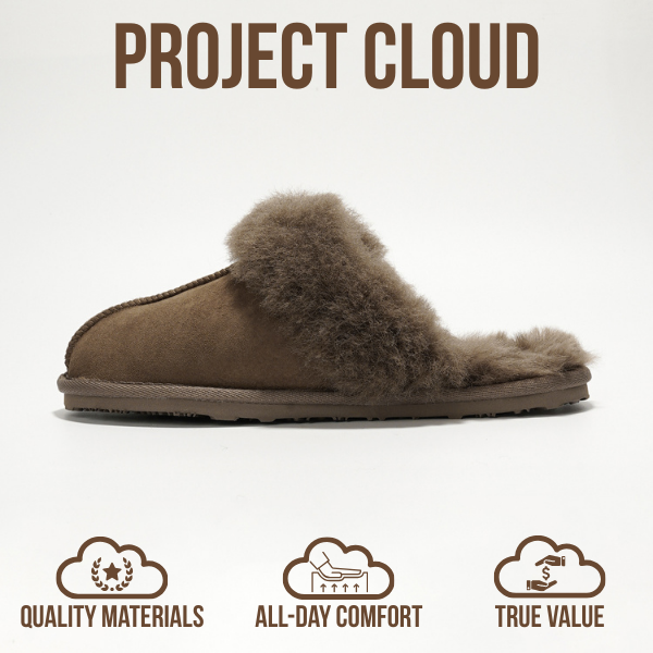 Project Cloud | "Lynsey" Scuff Slippers for Women | Memory Foam Insole | Lightweight | Non-Slip