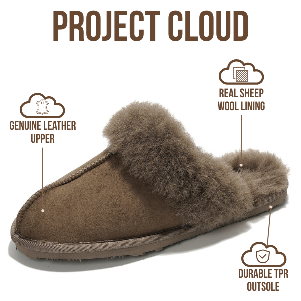 Project Cloud | "Lynsey" Scuff Slippers for Women | Memory Foam Insole | Lightweight | Non-Slip
