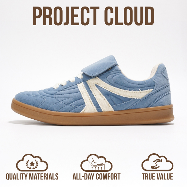 Project Cloud | "Madrid" 100% Vegan Leather Womens Sneakers | Memory Foam | Lightweight | Non-Slip