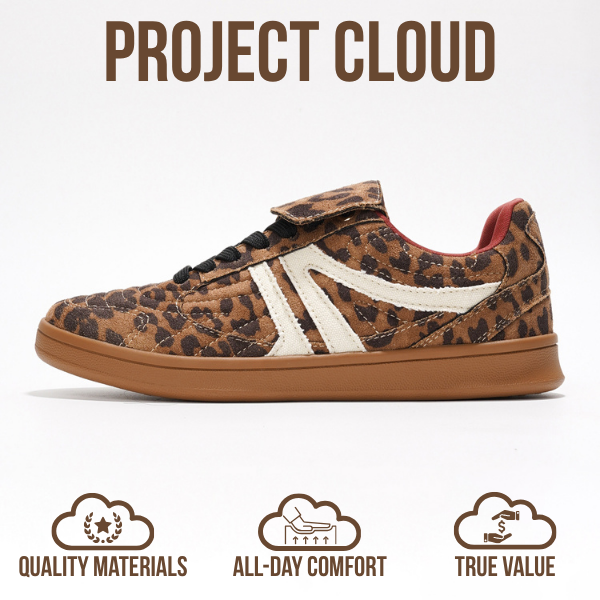 Project Cloud | "Madrid" 100% Vegan Leather Womens Sneakers | Memory Foam | Lightweight | Non-Slip