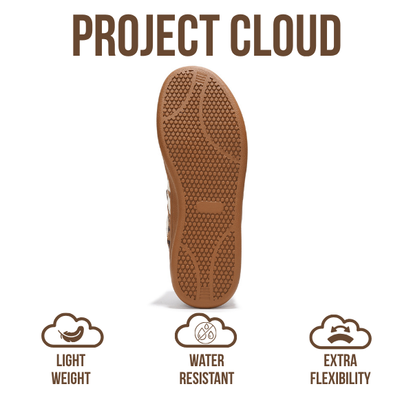 Project Cloud | "Madrid" 100% Vegan Leather Womens Sneakers | Memory Foam | Lightweight | Non-Slip