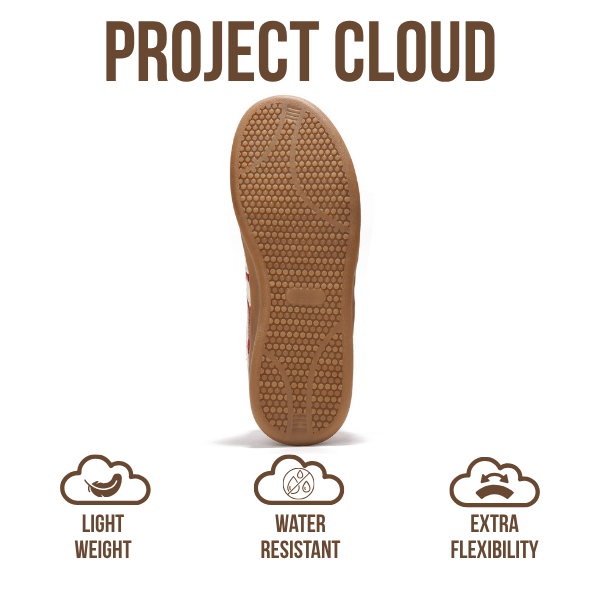 Project Cloud | "Madrid" 100% Vegan Leather Womens Sneakers | Memory Foam | Lightweight | Non-Slip