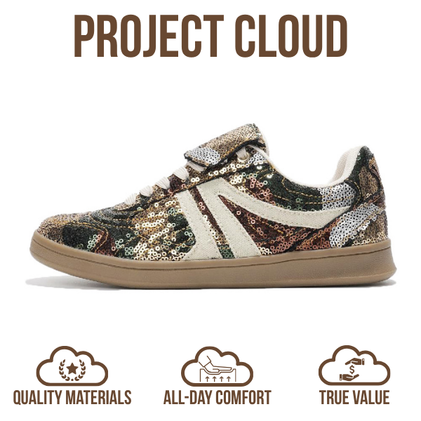 Project Cloud | "Madrid" 100% Vegan Leather Womens Sneakers | Memory Foam | Lightweight | Non-Slip