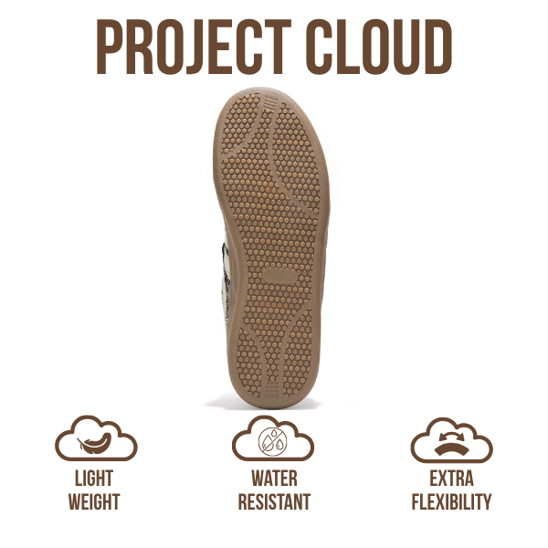 Project Cloud | "Madrid" 100% Vegan Leather Womens Sneakers | Memory Foam | Lightweight | Non-Slip