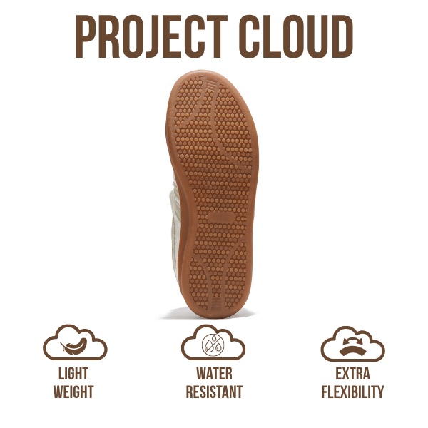 Project Cloud | "Madrid" 100% Vegan Leather Womens Sneakers | Memory Foam | Lightweight | Non-Slip