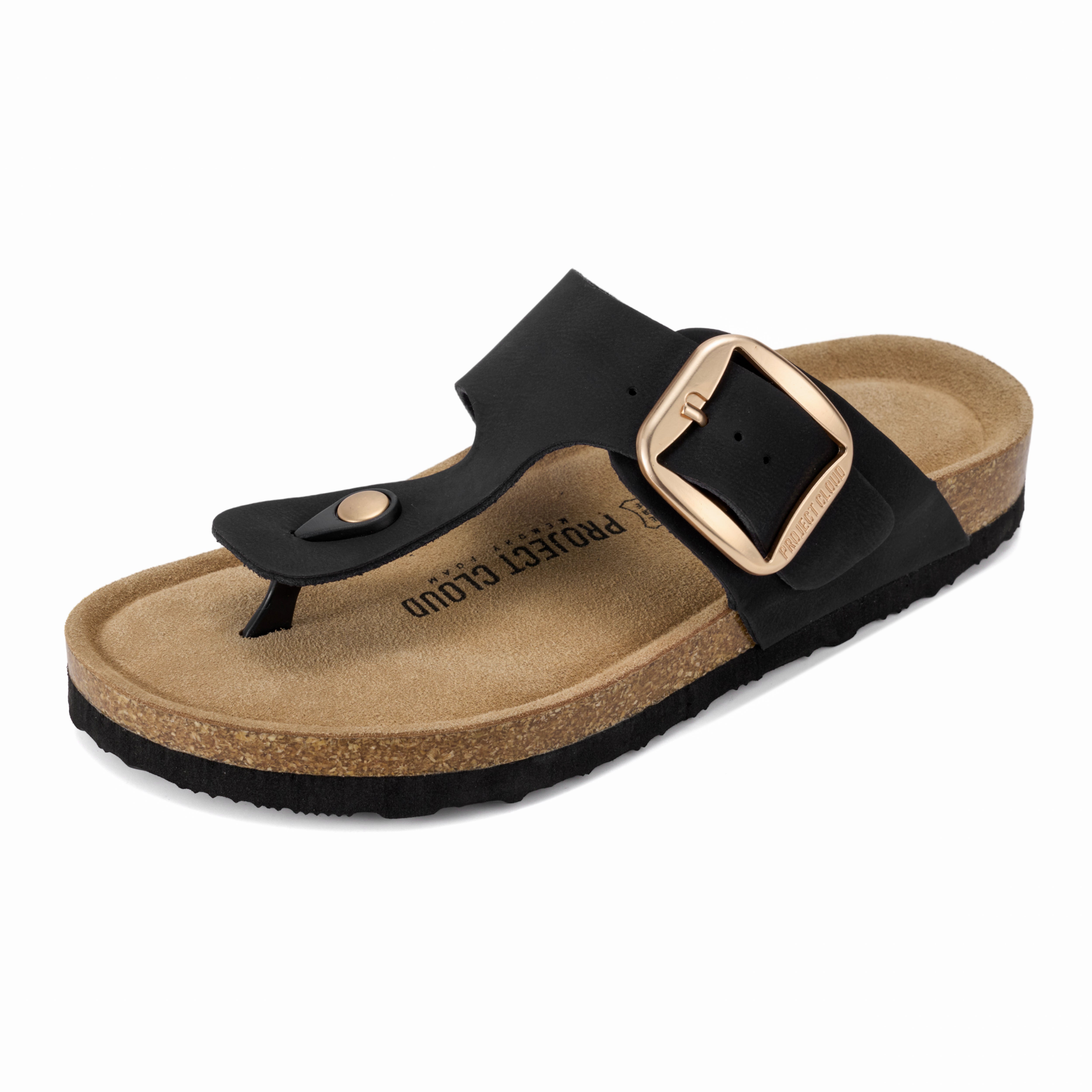 Project Cloud Women's | 100% Genuine Leather Thong Sandals | Memory Foam Insole | Lightweight | Non-Slip - Malaga - Project Cloud - Sandals -Shop Project Cloud premium footwear Now!
