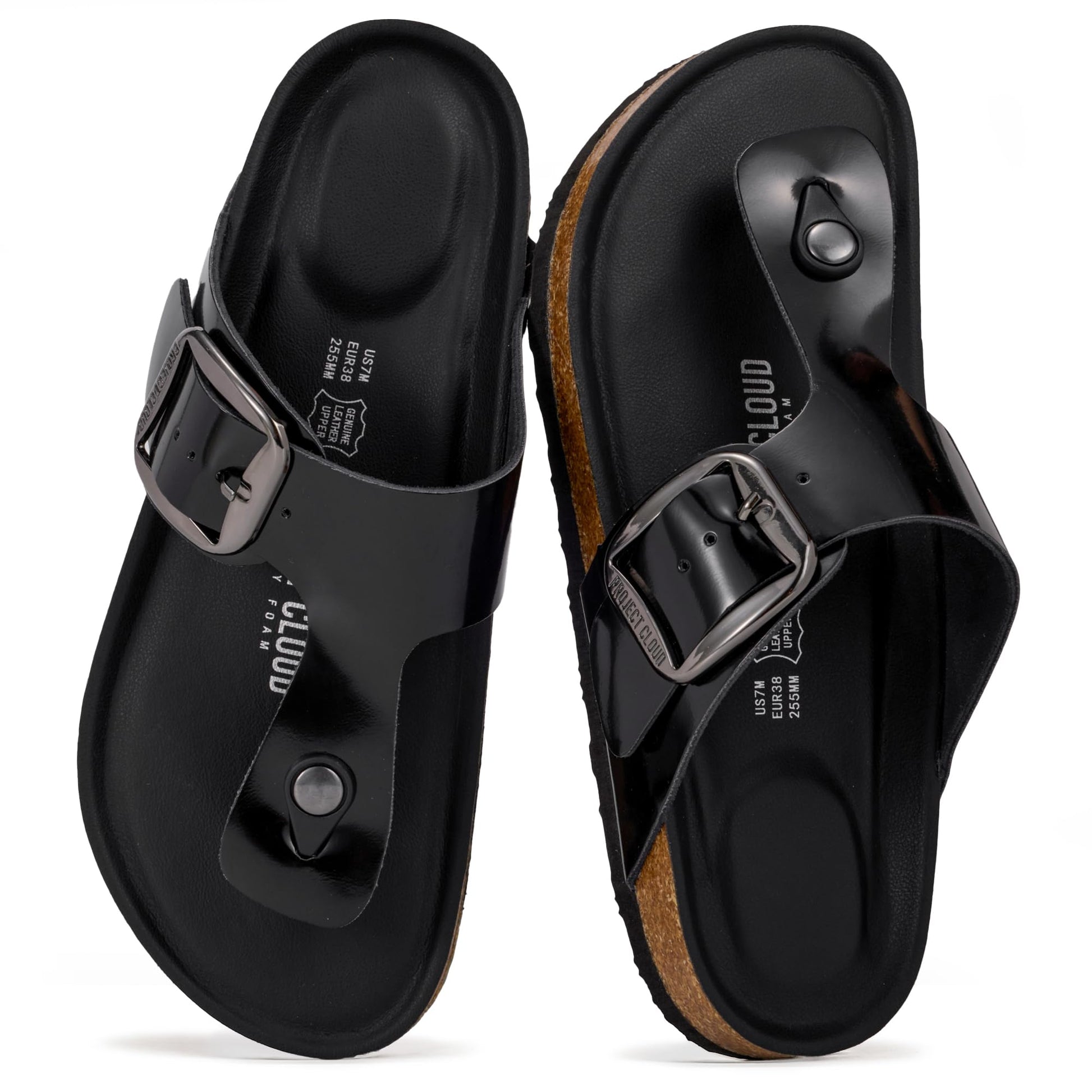 Project Cloud Women's | 100% Genuine Leather Thong Sandals | Memory Foam Insole | Lightweight | Non-Slip - Malaga - Project Cloud - Sandals -Shop Project Cloud premium footwear Now!