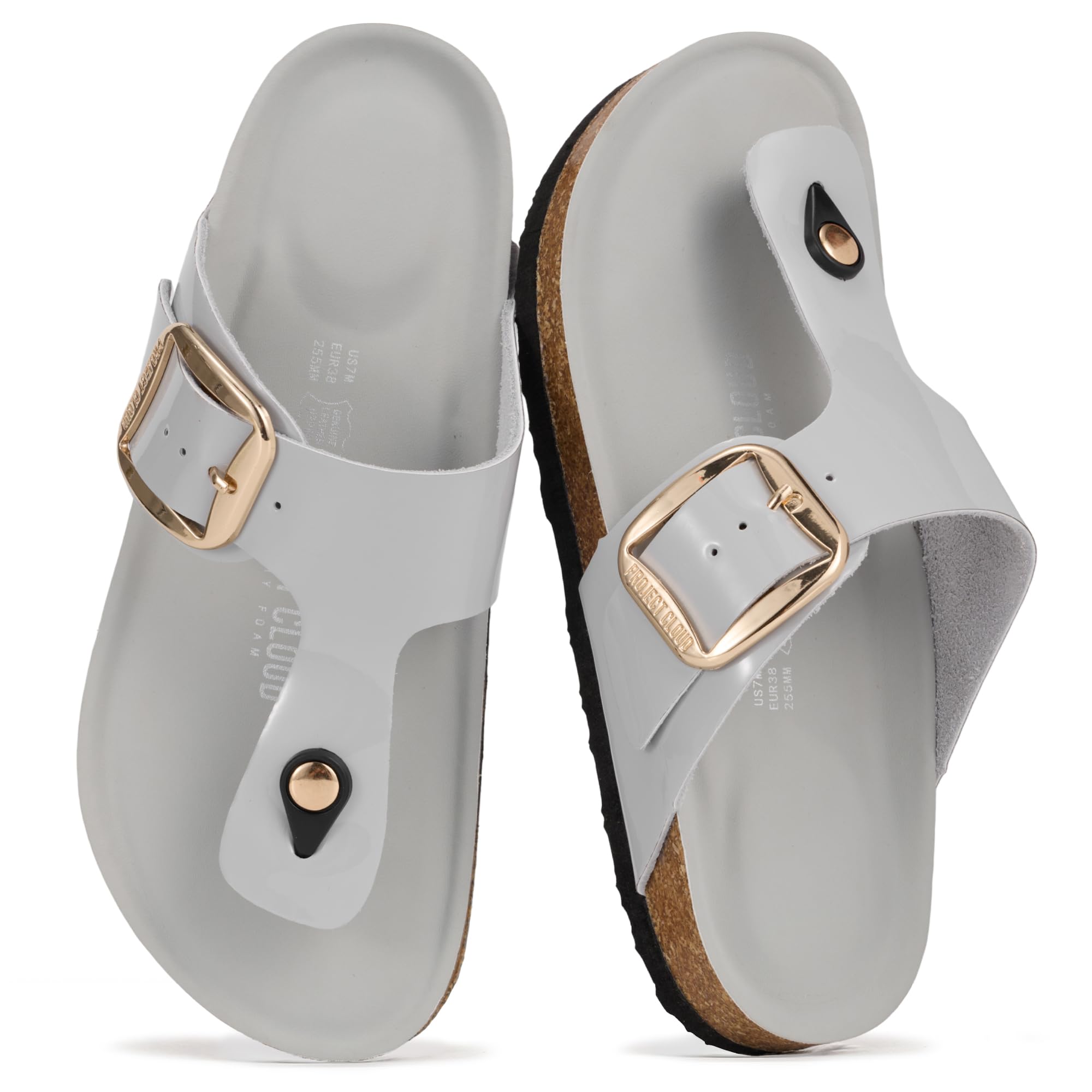 Project Cloud Women's | 100% Genuine Leather Thong Sandals | Water