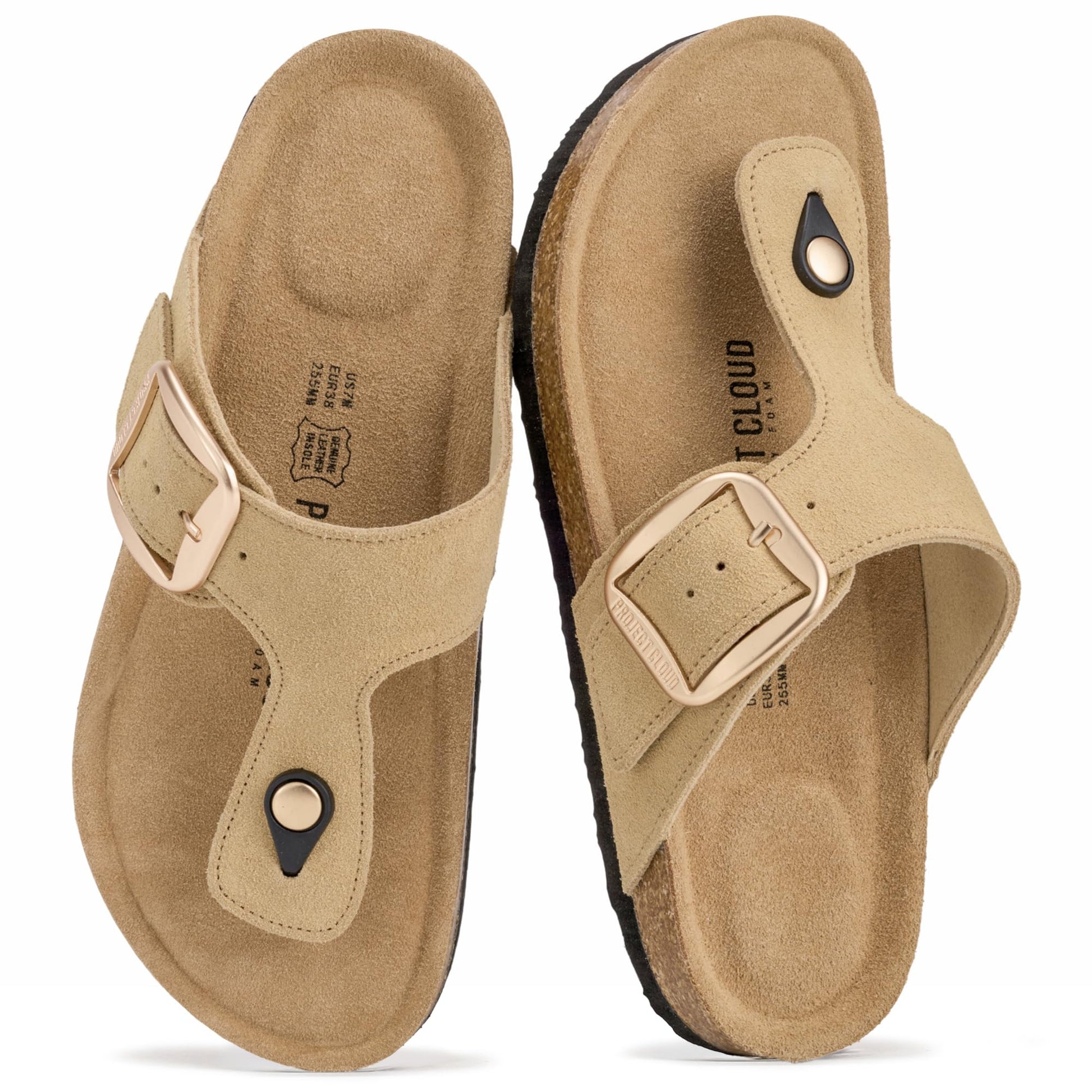 Project Cloud Women's | 100% Genuine Leather Thong Sandals | Memory Foam Insole | Lightweight | Non-Slip - Malaga - Project Cloud - Sandals -Shop Project Cloud premium footwear Now!