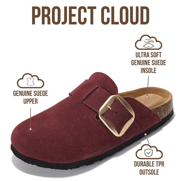 Project Cloud | "Manchester" Women Clogs | Genuine Leather | ProjectPlush™️ | Non-Slip
