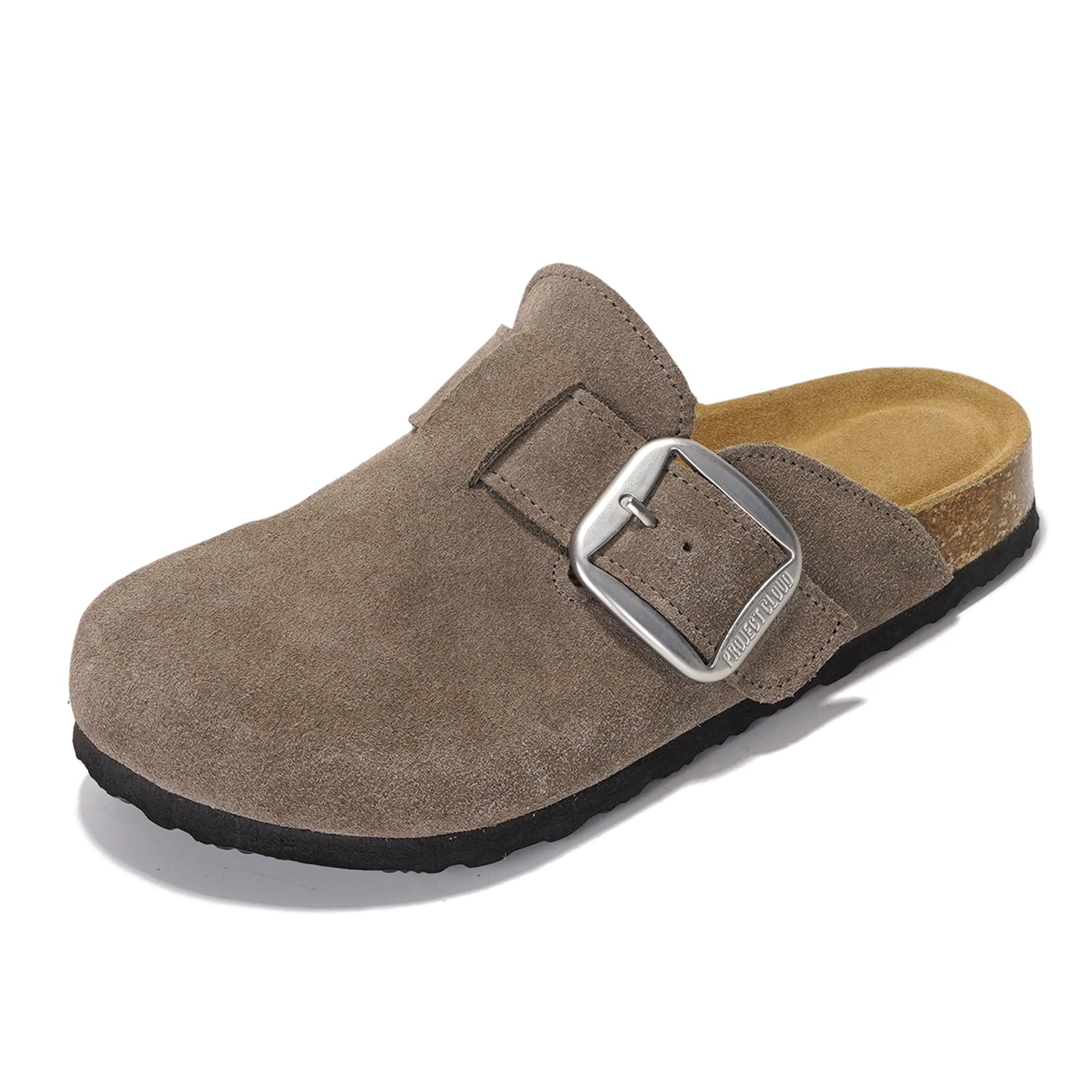 Zuecos Manchester de Project Cloud: espuma viscoelástica de ante y comodidad antideslizante 