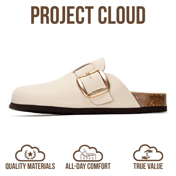 Project Cloud | "Manchester" Women Clogs | Genuine Leather | ProjectPlush™️ | Non-Slip
