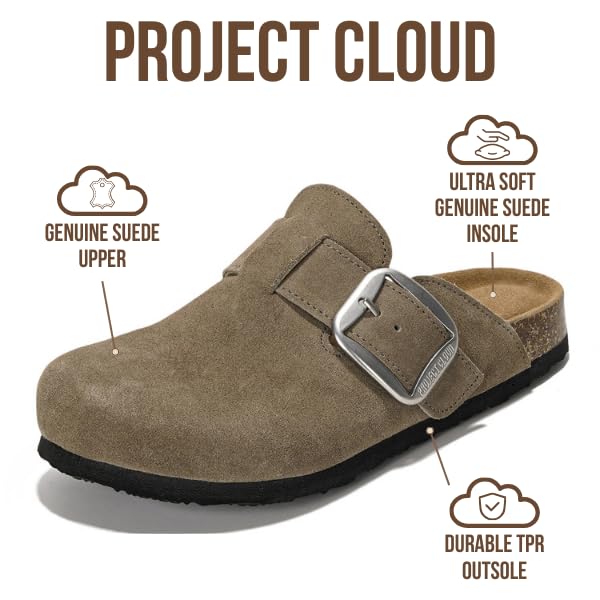 Project Cloud | "Manchester" Women Clogs | Genuine Leather | ProjectPlush™️ | Non-Slip